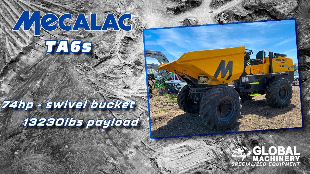 GlobalRents's tweet photo. Something new for Global Machinery the @Mecalac_CE TA6s site dumper. Come take a look! https://t.co/M6nrZhUOJl
#dirtwork #newmachine #heavyequipment #colorado #construction #jobsite #constractors https://t.co/xqGN4HiQhh