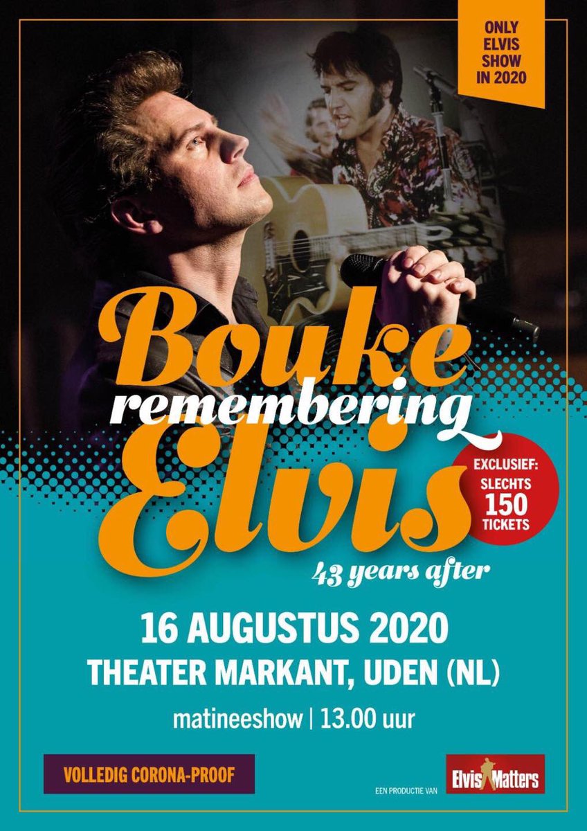 ZangerBouke's tweet photo. Weer optreden! Heerlijk 🎸🎶👍 Coronaproof.  Check voor tickets 👇 @elvismatters @markantuden https://t.co/fNTVyR7vfE
