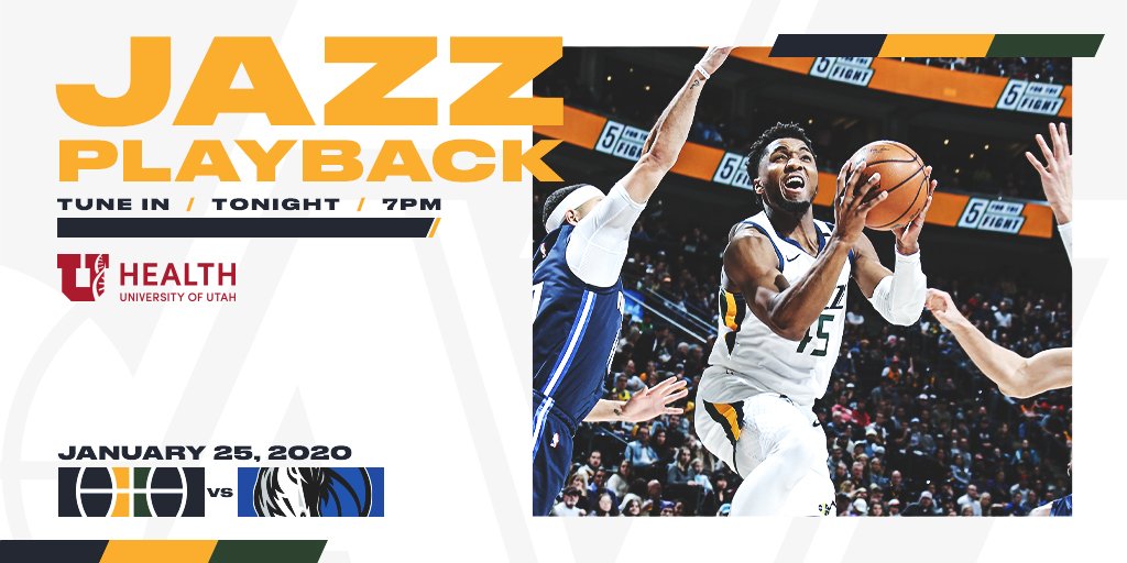 utahjazz's tweet photo. πΊ: @ATTSportsNetRM
β°: 7:00PM MT
#JazzPlayback | @UofUHealth https://t.co/SbK1DyHeYG