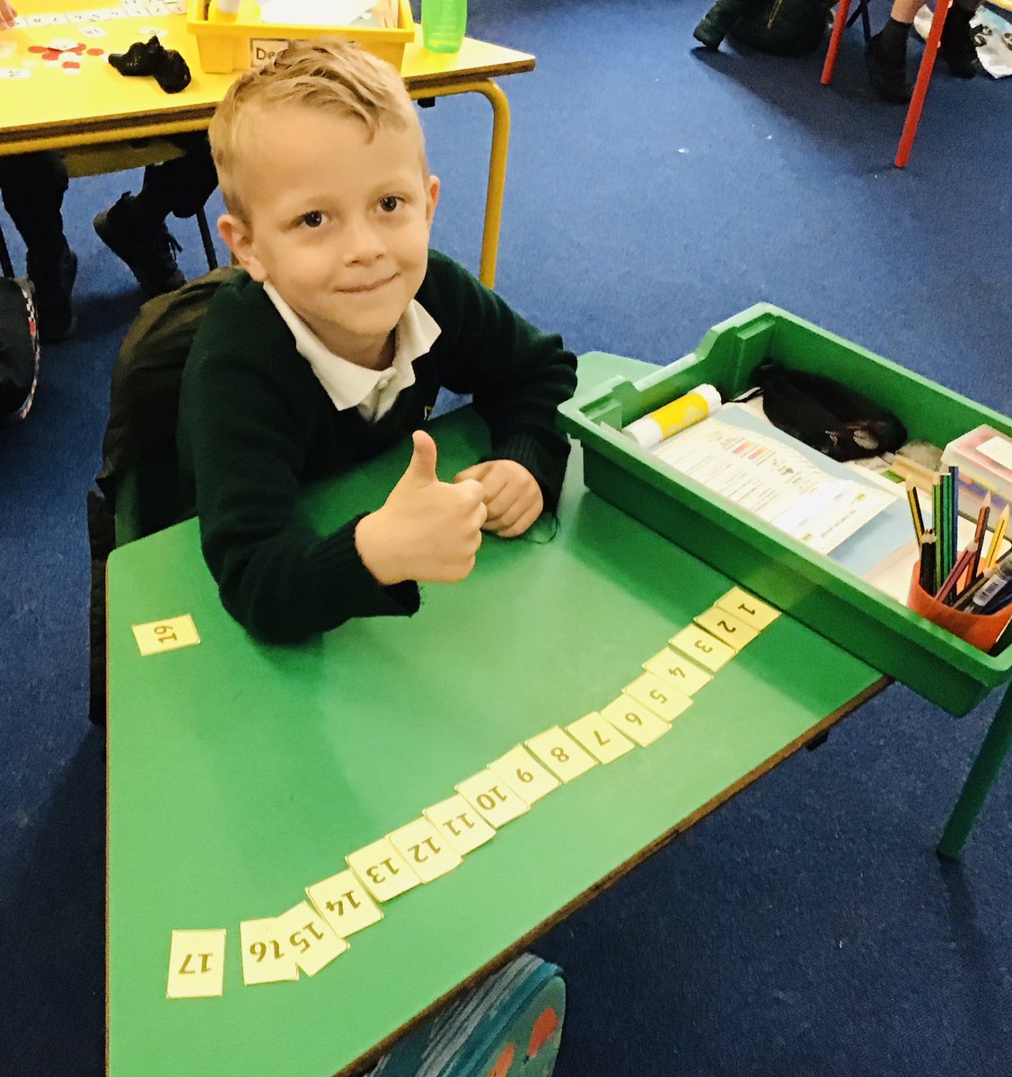 sjvblackpool's tweet photo. Not a moment wasted this morning... Morning Maths as soon as we stepped foot in the classroom... ordering numbers 1-20 independently to consolidate our learning π’ #SJVClass1Ha #SJVClass1Hu #SJVBubble1B #SJVMaths https://t.co/AVhz49PB0v