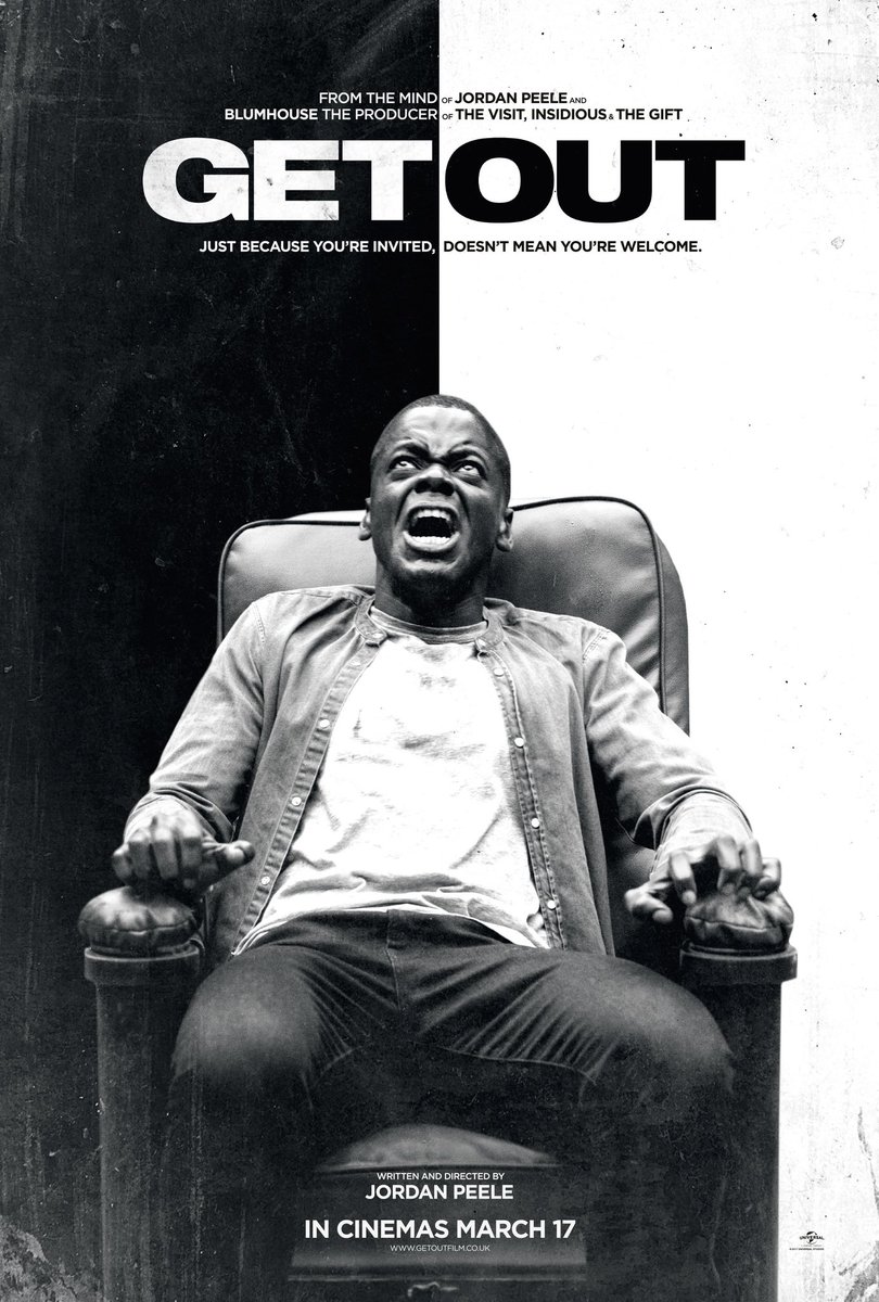 Get Out 8.8/10Horror is by far my least favorite genre, but it's the best I've ever seen