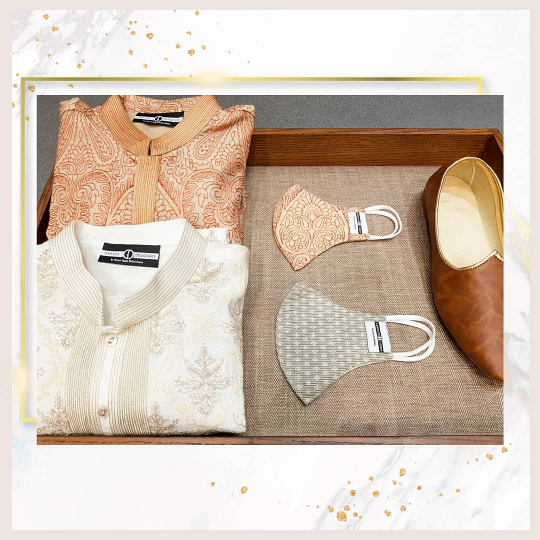 GargeeDesigner's tweet photo. This wedding season, baraatis got to bring their safe game on with our cotton made wedding mask specially crafted for baraatis. https://t.co/qadiTa9ne8