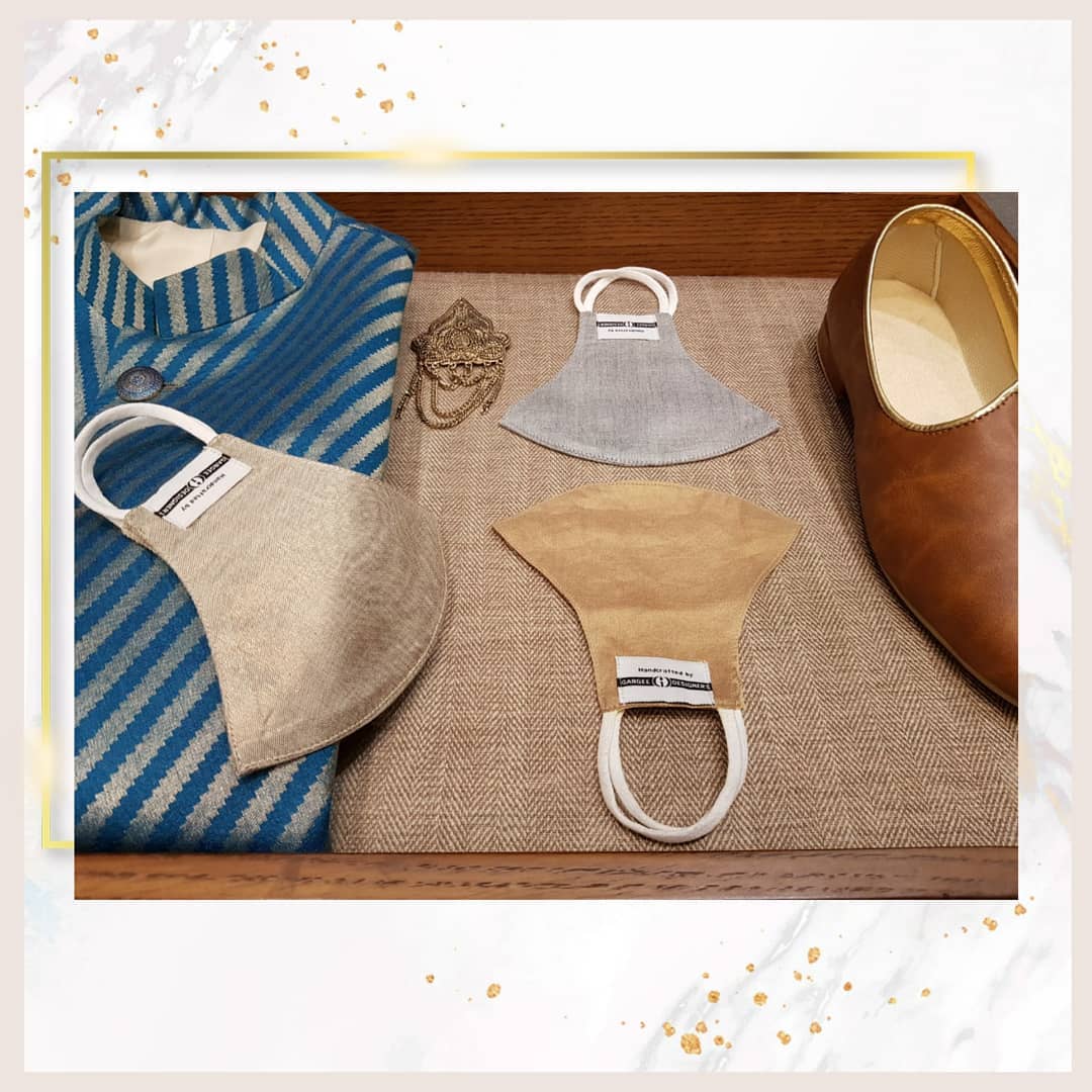 GargeeDesigner's tweet photo. This wedding season, baraatis got to bring their safe game on with our cotton made wedding mask specially crafted for baraatis. https://t.co/qadiTa9ne8