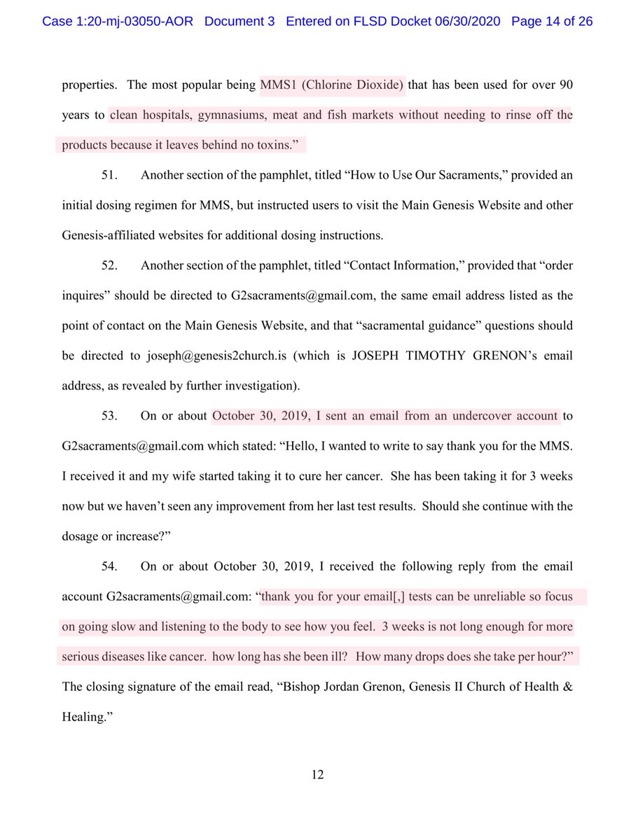 Moreover the FDA & DOJ repeatedly went to Court-willfully violated these court orders.- the Grenons sent letters to the judge re their civil case stating“that they would not comply with the Court’s orders”-Grenons threatened violence in the letters https://ecf.flsd.uscourts.gov/doc1/051022246204?caseid=573491