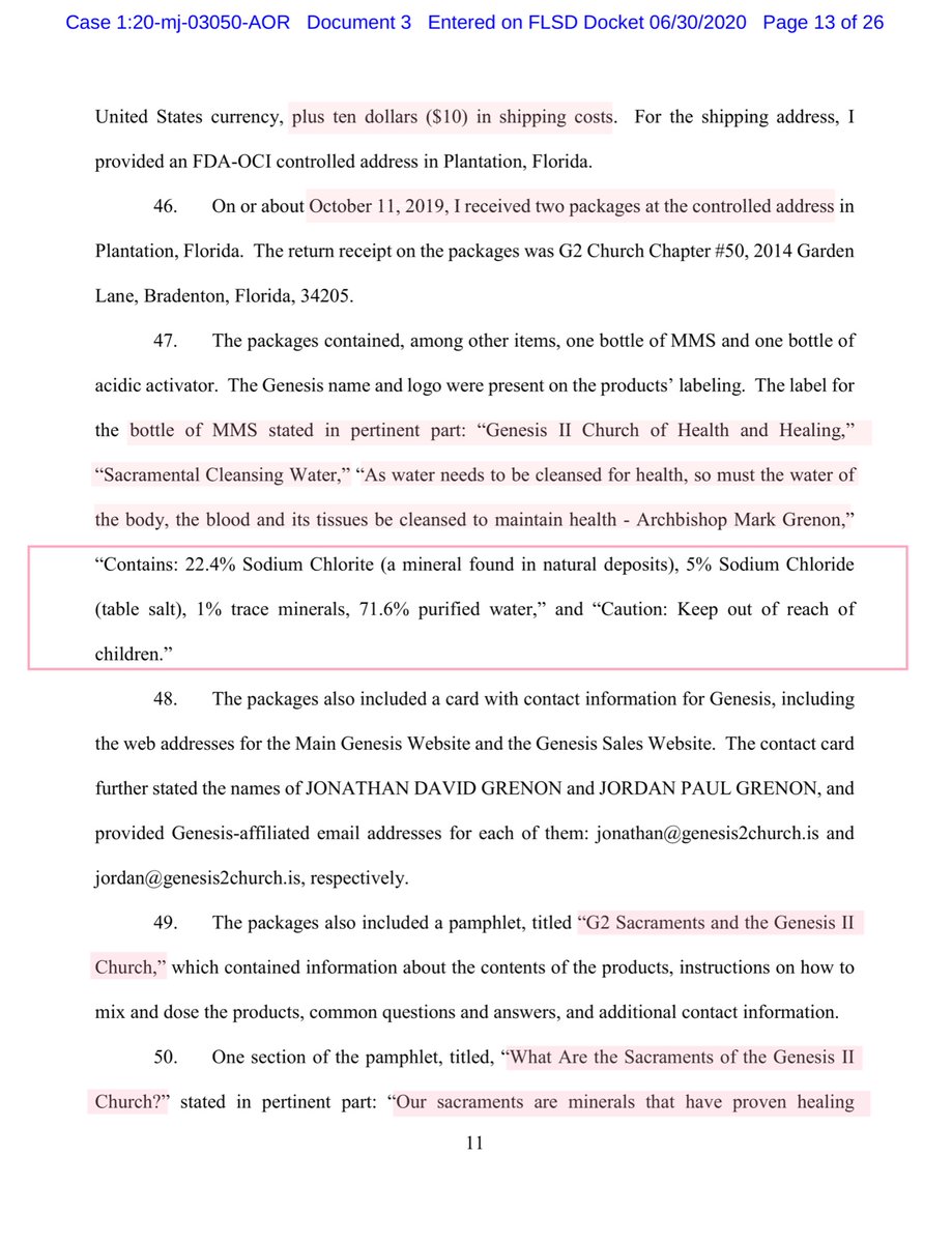 Moreover the FDA & DOJ repeatedly went to Court-willfully violated these court orders.- the Grenons sent letters to the judge re their civil case stating“that they would not comply with the Court’s orders”-Grenons threatened violence in the letters https://ecf.flsd.uscourts.gov/doc1/051022246204?caseid=573491