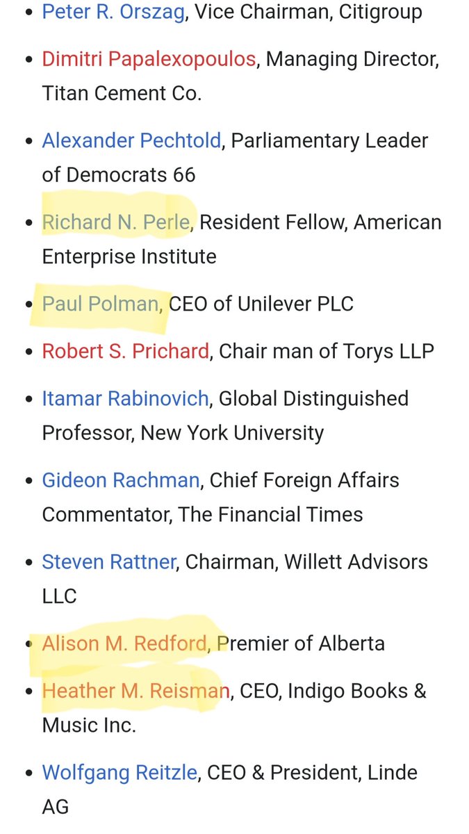 16) The same names, over and over. Rockefeller, Bilderberg...