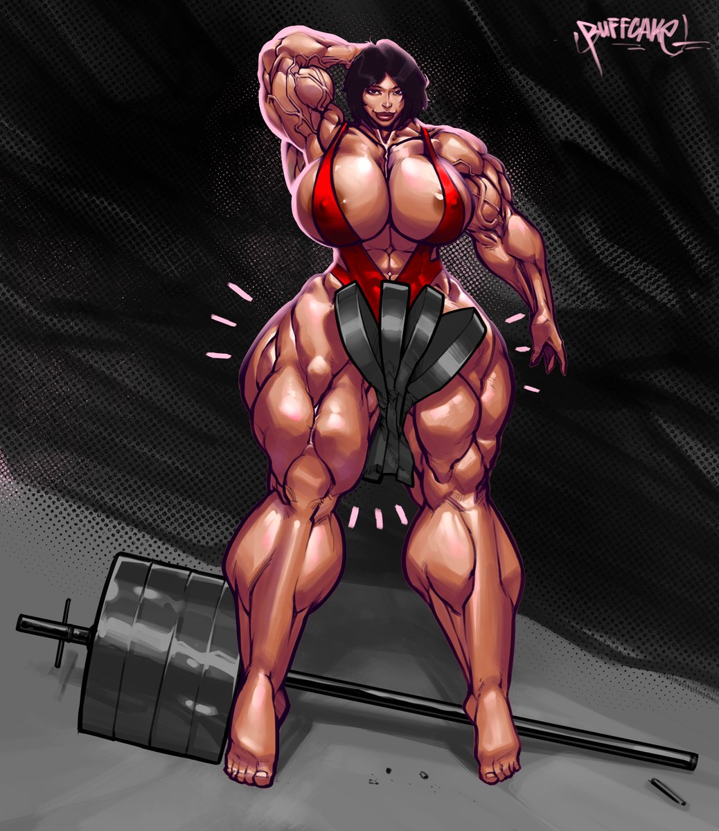 buffcakeart's tweet photo. Commission for MuscleGoddessFan
His OC Wendy DeKalb showing strength of her big legs. https://t.co/yR5uszJT6n