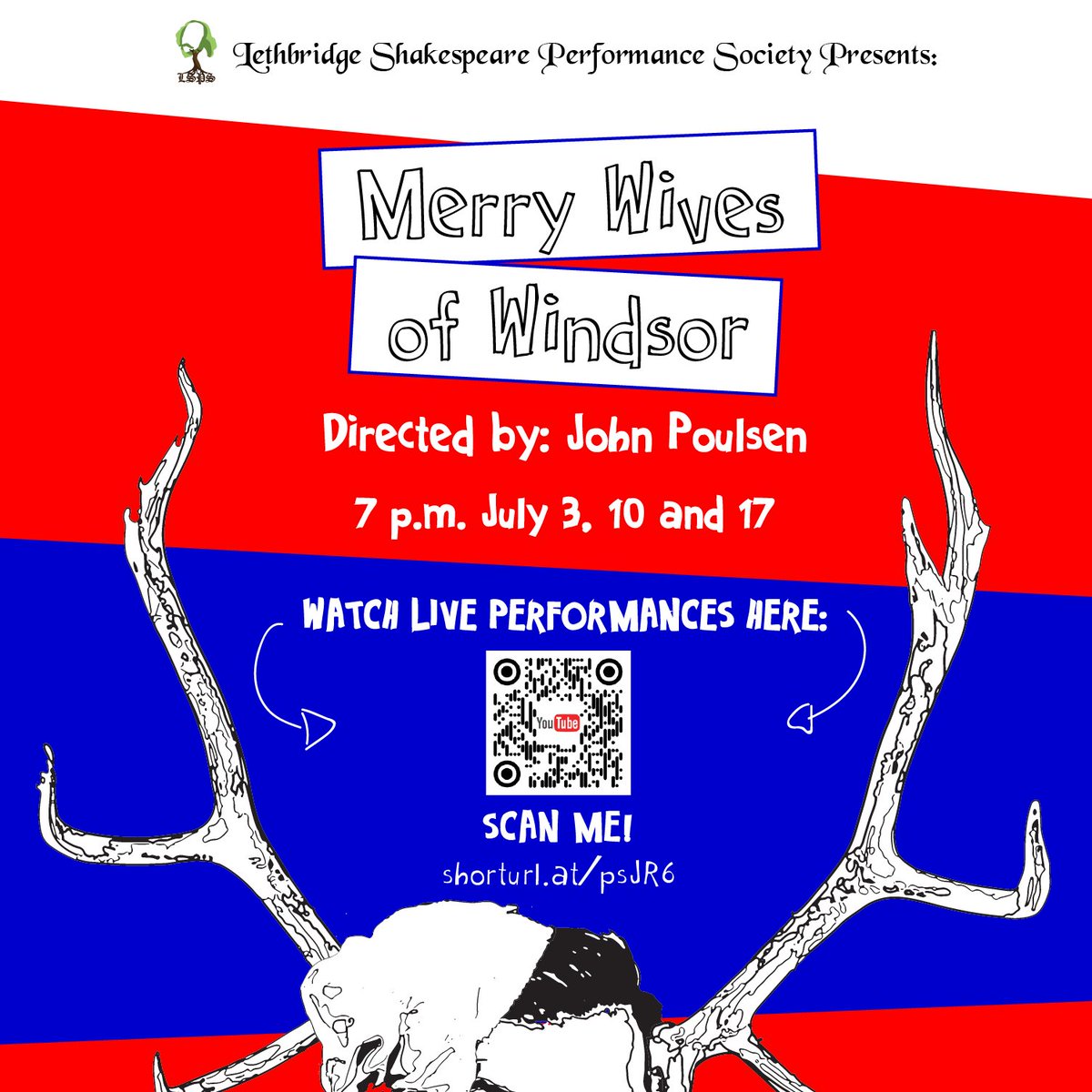 shakespeareleth's tweet photo. We've been working very hard to bring you Shakespeare in the Park performances this year and we're very excited to announce our new Youtube channel (https://t.co/fsSJvo3PHe)! Join us at 7p.m. July 10 and 17 for our live stream performances of 'The Merry Wives of Windsor' https://t.co/in8KPi5dny