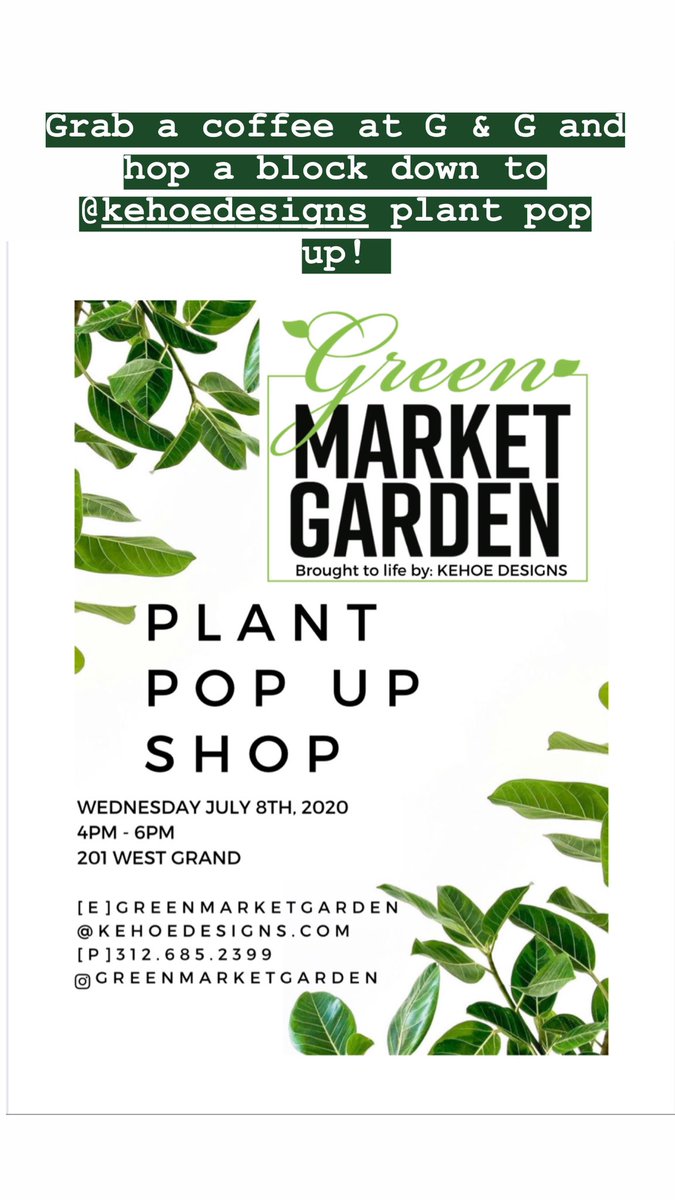 @kehoedesigns has all the plant perfection tonight! Stop by our chicago location for a coffee (or dinner!) and hop over to their plant pop up! 🌳🌳🌳