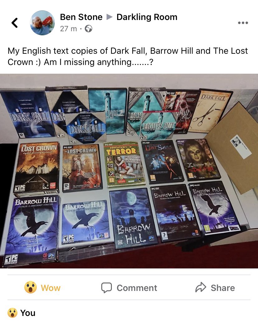 jonathanboakes's tweet photo. Proper impressed by Ben’s game collection. #gamedev #boxedgames #gamecollection #videogames #darklingroom #shadowtorstudios https://t.co/9GVWR4uFPj