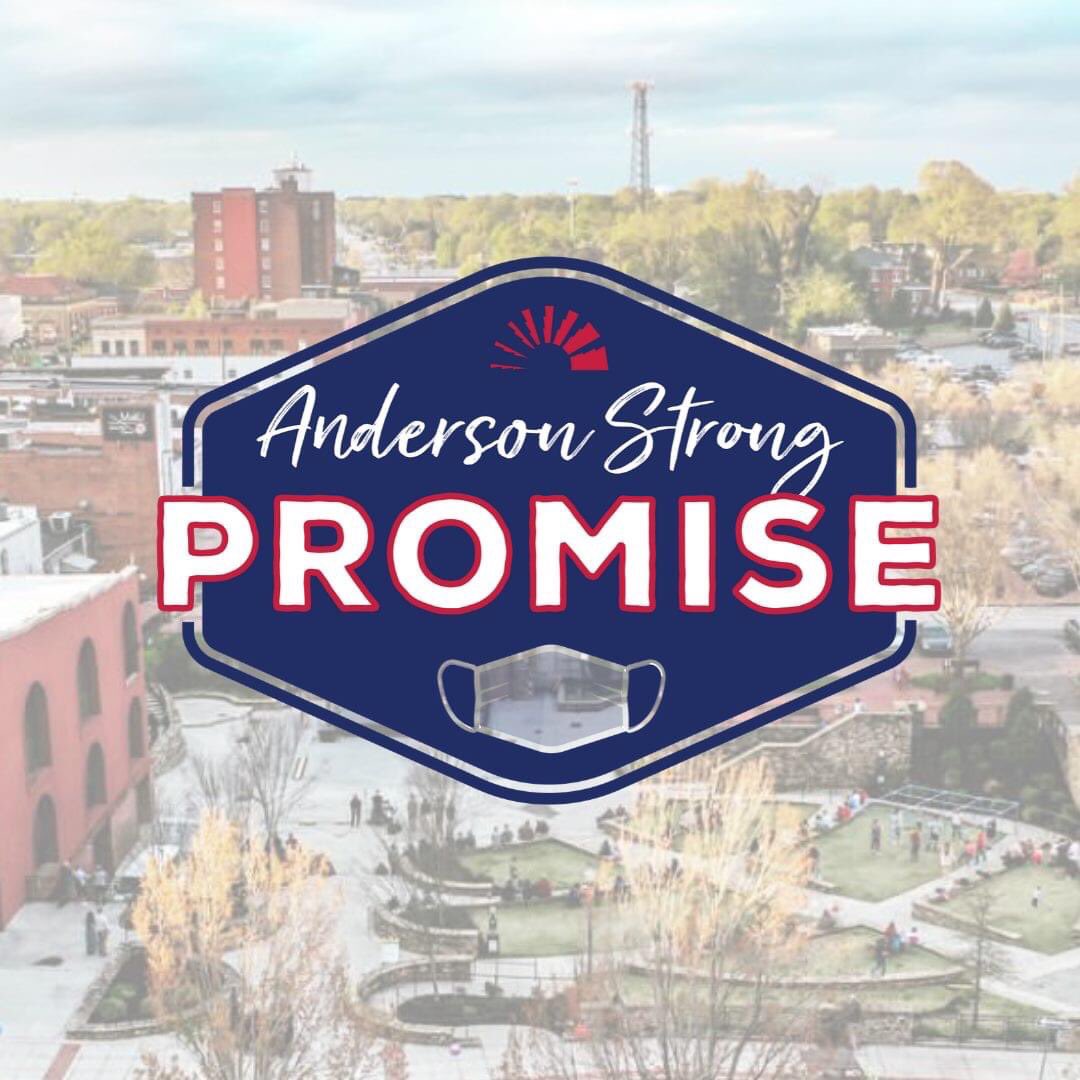 DTAnderson_SC's tweet photo. ANNOUNCEMENT: Anderson Strong Promise distribution at 11 am, Friday @ the Westside Community Center (1100 W Franklin St). Stop by to get your Anderson Strong mask and t-shirt. Social distance & wear a mask if you can. #SeeShockCity #DowntownAndersonSC #AndersonStrongPromise https://t.co/nLPk5hChke