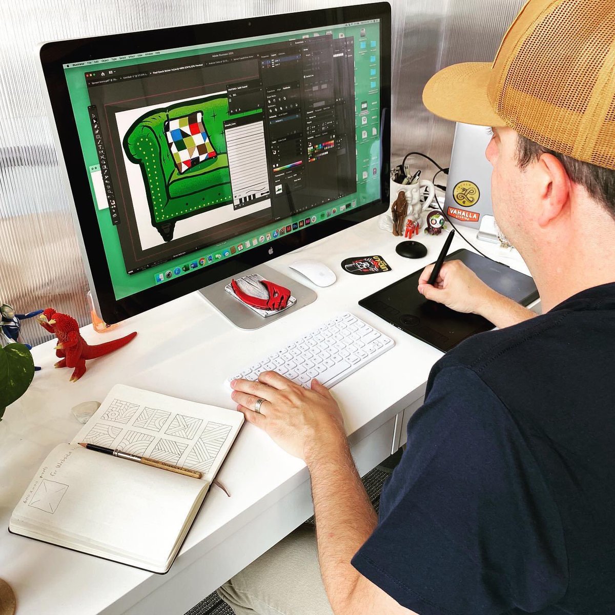 SproutComms's tweet image. Workin’ on some new sprout swag. “Stick” around to see what it is .... 😉 #sproutswag #featuringthegreencouch #stickerpuns #teamsprout