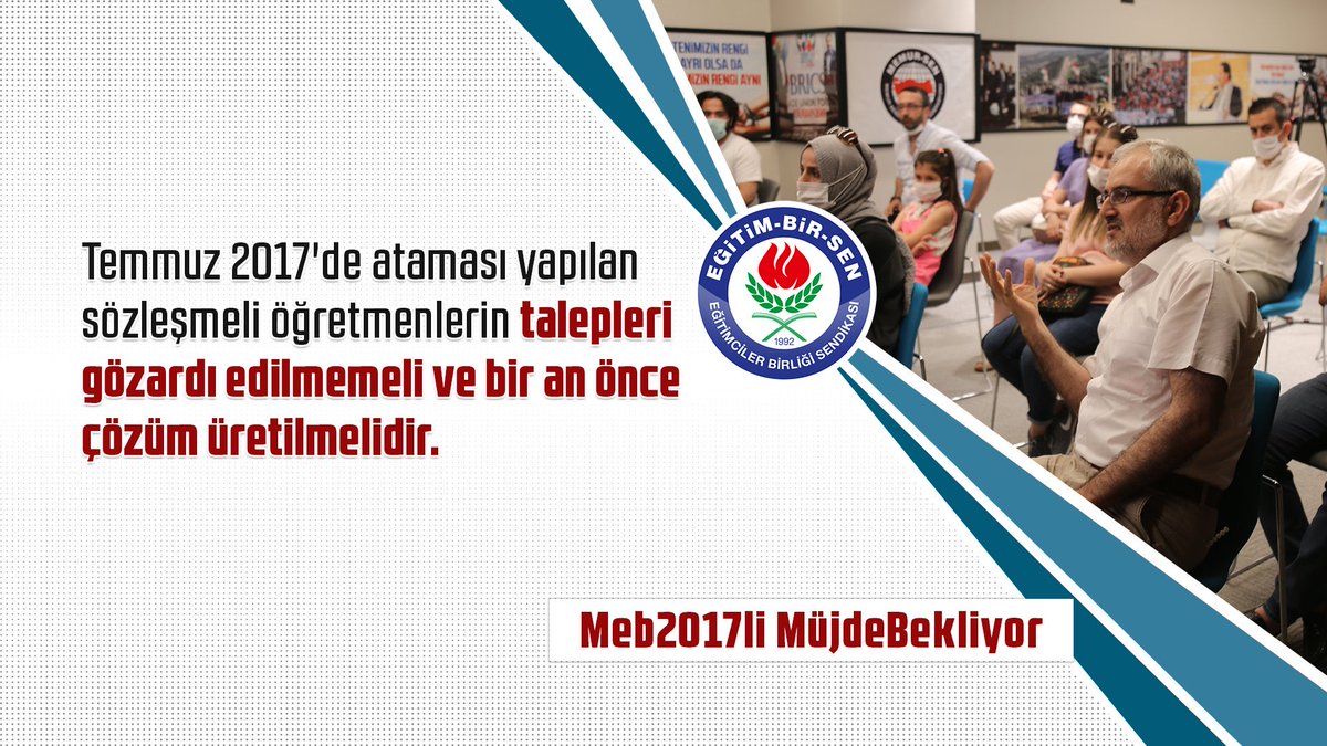 Temmuz 2017'de ataması yapılan sözleşmeli öğretmenlerin talepleri gözardı edilmemeli ve bir an önce çözüm üretilmelidir.

Meb2017li MüjdeBekliyor  #EğitimBirSen