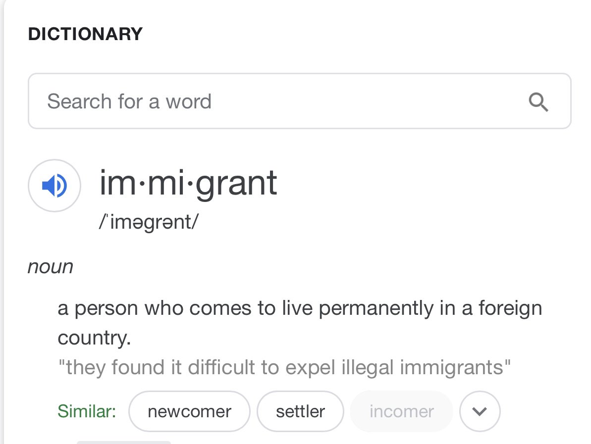 and by immigrants i’m not *just* talking about what the government (or google) classifies as an immigrant — i’m also talking about international students, undocumented folx, DACA kids, H1B/J-1/ L-1/L-2/xyz visa holders.