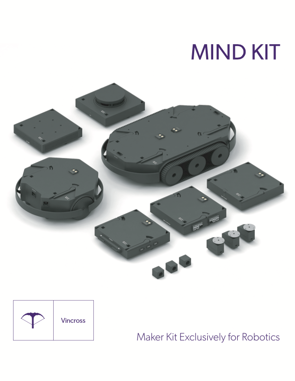 VincrossHEXA's tweet photo. Learn about all the modules of MIND KIT! The robotics kit contains a dozen of different modules such as computer boards, LiDAR, sensors, microphones, speakers, and tractor treads. Users can choose different modules and assemble them into different robots! Get your MIND KIT today! https://t.co/WW78gwxeJv
