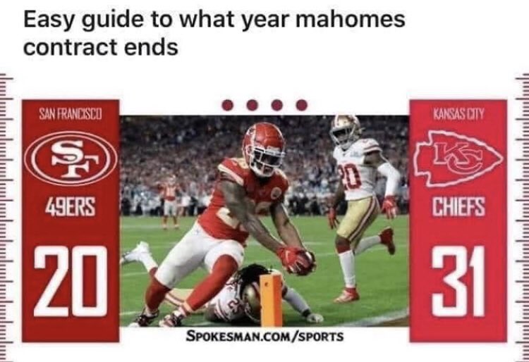 InHarmsWay19's tweet photo. Hey guys, is the Mahomes contract the biggest troll ever?! https://t.co/NAjBA6hEUW