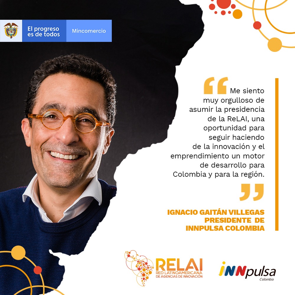 GaitanVillegas's tweet photo. Quiero compartir con ustedes una gran noticia para Colombia y para @InnpulsaCol, hoy recibimos la presidencia de la Red Latinoamericana de Agencias de Innovación - #ReLAI- confirmando una vez más el propósito de nuestro país de contribuir al desarrollo y crecimiento de la región. https://t.co/fwmihI8a1y