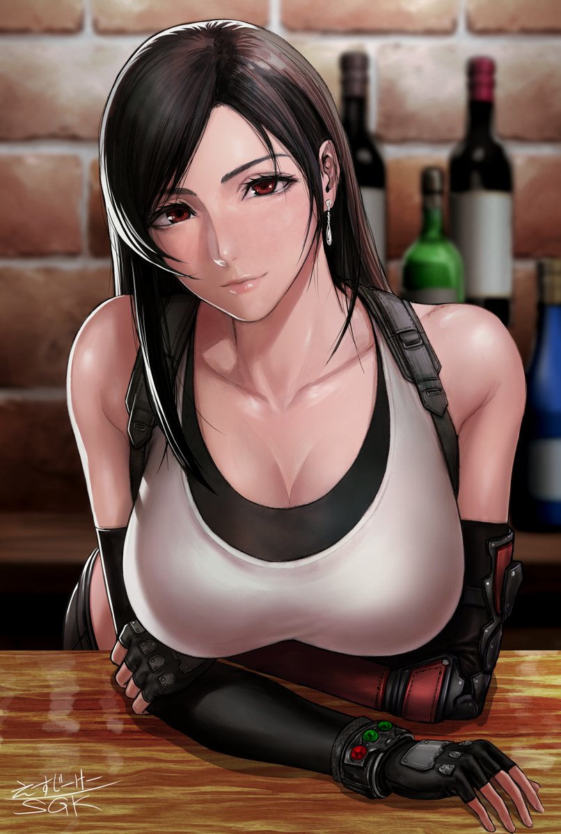 He draws a variety of sexy waifus, including lots of FF7 (and particularly ...