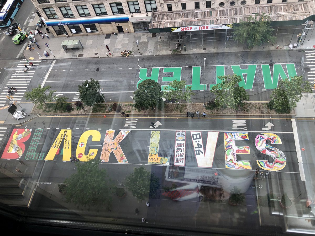 Harmongoff4NY's tweet photo. Harlem Black Lives Matter Mural Unveiling! #TeamSenatorBenjamin #Harlem #BLM https://t.co/8SSwxlJKyN