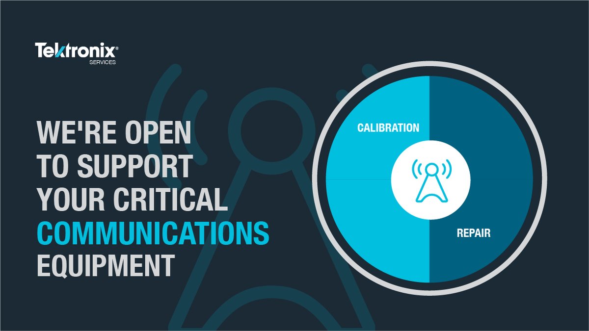 tektronix's tweet photo. Communication systems are more important than ever. Our partnerships with leading telecommunications manufacturers have have given us tremendous calibration experience and resources. Click here and see what we support. https://t.co/HaWzkye6L9 #ServiceSolutions #Calibration https://t.co/EGFOXvysI8