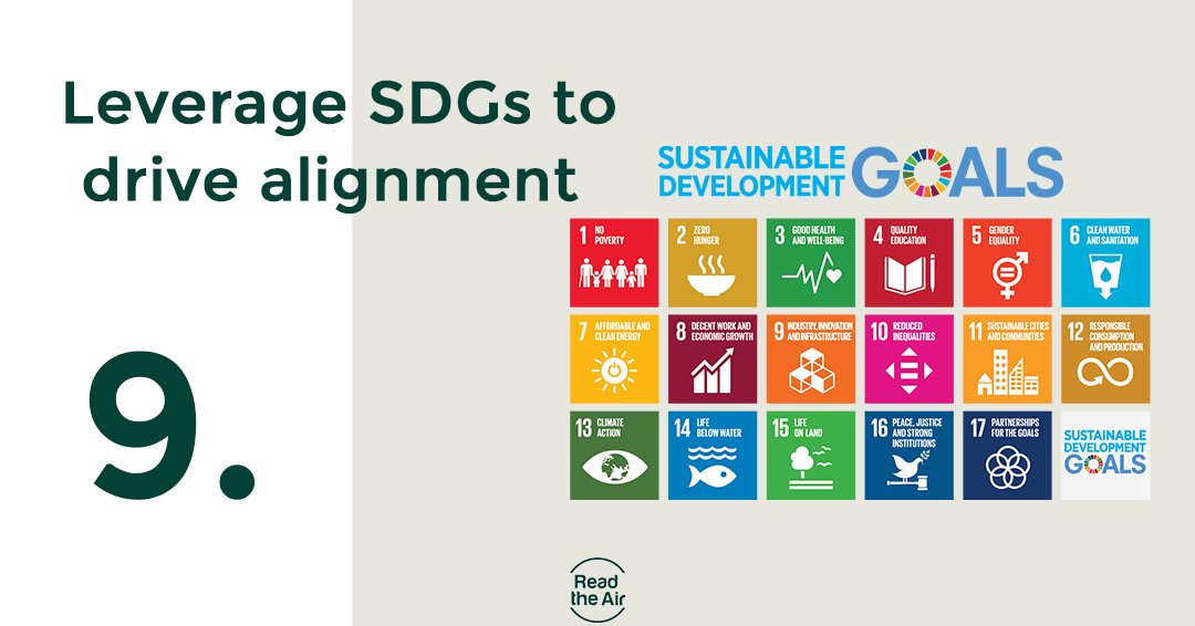 _Read_the_Air_'s tweet photo. > SERIES - Achieving sustainability : How to get there ? < 

9 - Leverage SDGs to drive alignment 

This series is based on the book "Leading Sustainably—The path to sustainable business and how the SDGs changed everything". The book will be out in July 2020, from Routledge. https://t.co/tyU3wGMCC8