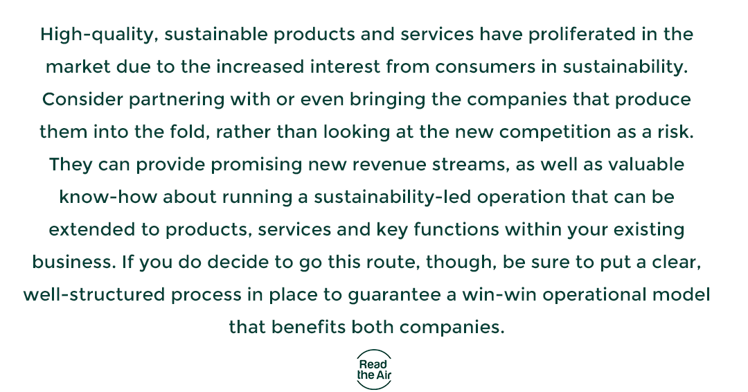 > SERIES - Achieving sustainability : How to get there ? <
 
10 - Consider looking externally to accelerate your transition

This series is based on the book "Leading Sustainably—The path to sustainable business and how the SDGs changed everything". The book will be out in July.