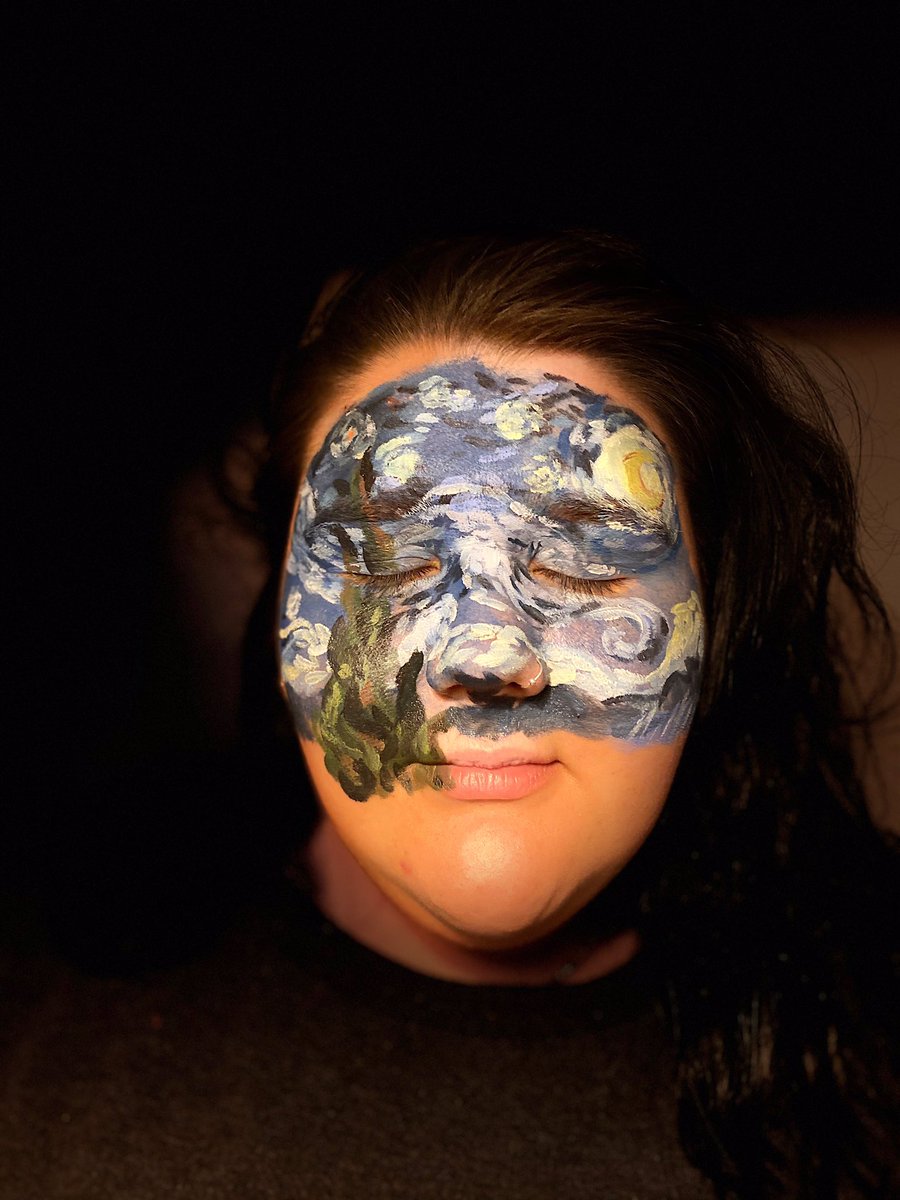 molski__'s tweet photo. Painted me bubbas face 😛🌌 https://t.co/7WhohSugdb