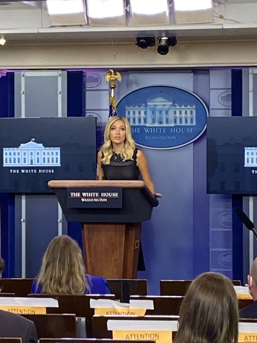 BrianKarem's tweet photo. NOW: My question - If it’s safe to send kids back to school is it safe to send Manafort back to prison. Walk off. No answer. @realDonaldTrump @PressSec https://t.co/YUSrVCf44L