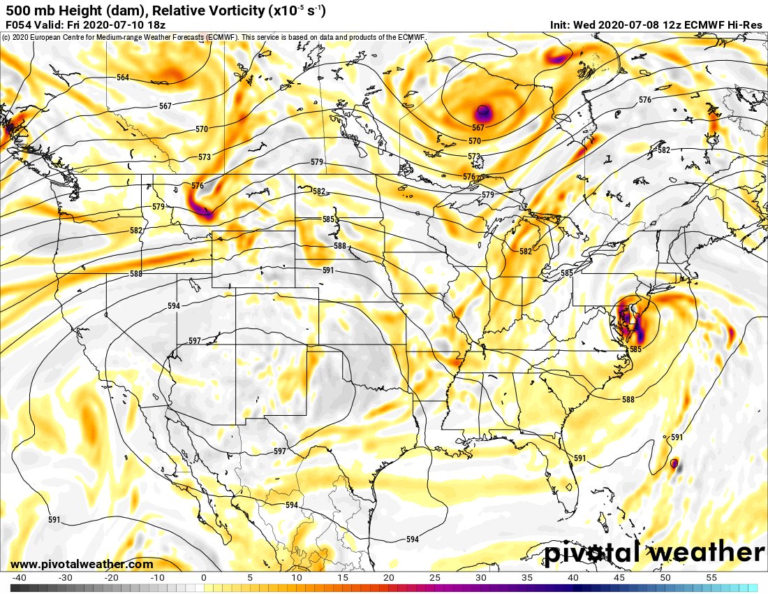 Another factor influencing 98L's track is its short term evolution (GFS faster vs. ECM & UKM slower), and amplitude of upstream trough (GFS deeper, latter weaker). GFS scenario has quick N track inland, latter leads to slow & farther east track over water increasing % of TC/STC.