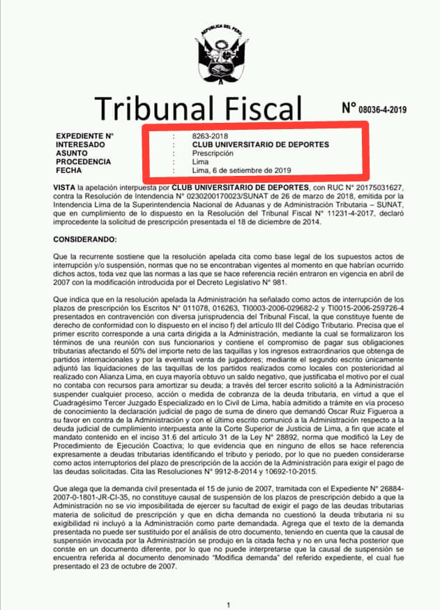 COMUNIDADUCHIL2's tweet photo. ¡SUNAT ES TAN PELIGROSO COMO GREMCO!
¿Quién estaba en la administración en septiembre? ¿Por qué ocultaron está noticia?
SUNAT debe intervenir a Gremco ya, han intentado que su deuda prescriba ( 107 Millones ) una vez y el TC les negó, GREMCO debe entrar a PC. 
#JusticiaParaLaU https://t.co/cFsIsB4VP5