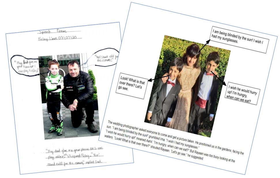 Monikara02's tweet photo. We have had fun with some 'freeze frame' Literacy! Year 3 took some photographs and imagined the speech that may have been spoken in that moment, they then practised putting the speech into sentences. Superstars!
#CreativeChildren #Lockdown https://t.co/Kr1lurRpUC