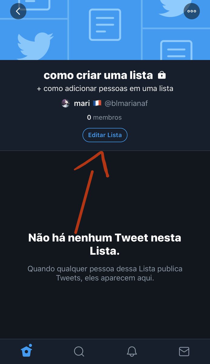 Existem duas formas de adicionar pessoas em suas listas. A primeira é indo até a lista e clicando em “Editar Lista” e depois em “Gerenciar membros”.