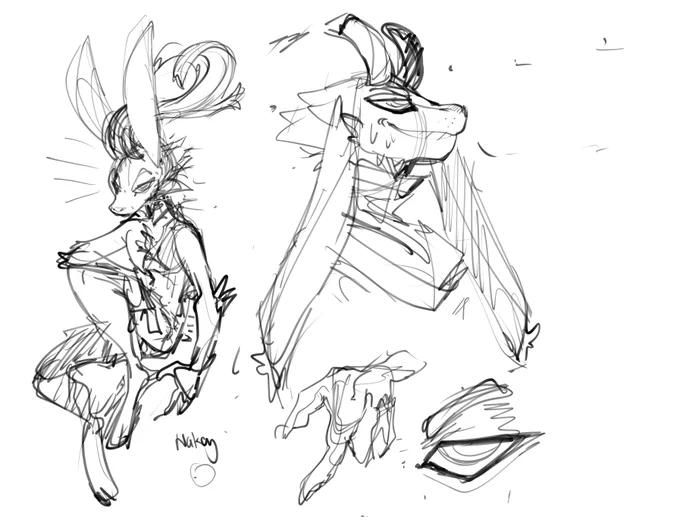 here are the sketches
I kinda prefer to keep it loose and messy, so i have more freedom while lining 