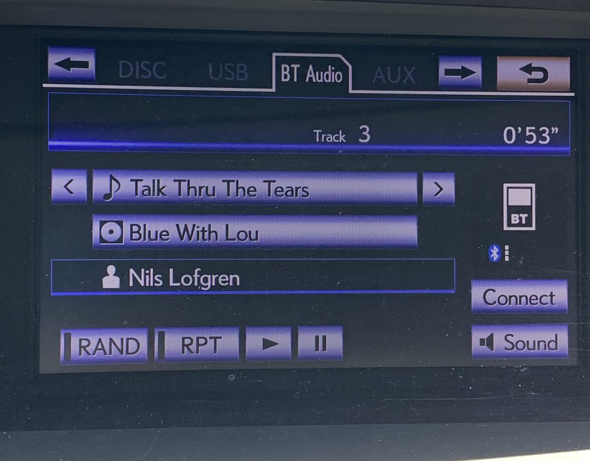 nrbishop's tweet photo. Sometimes all you CAN do is #TalkThruTheTears #NilsGetsMeThroughSomeDays #BlueWithLou Thank you @nilslofgren https://t.co/m0ZsxVbM3J