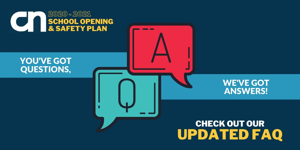 With the introduction of our 20-21 School Opening &amp; Safety Plan last week, we realize our families still have many questions. Please check out our updated FAQ. We hope it will help guide your decision in the selection of your 20-21 Instructional Program.
bit.ly/2Cgq4Un