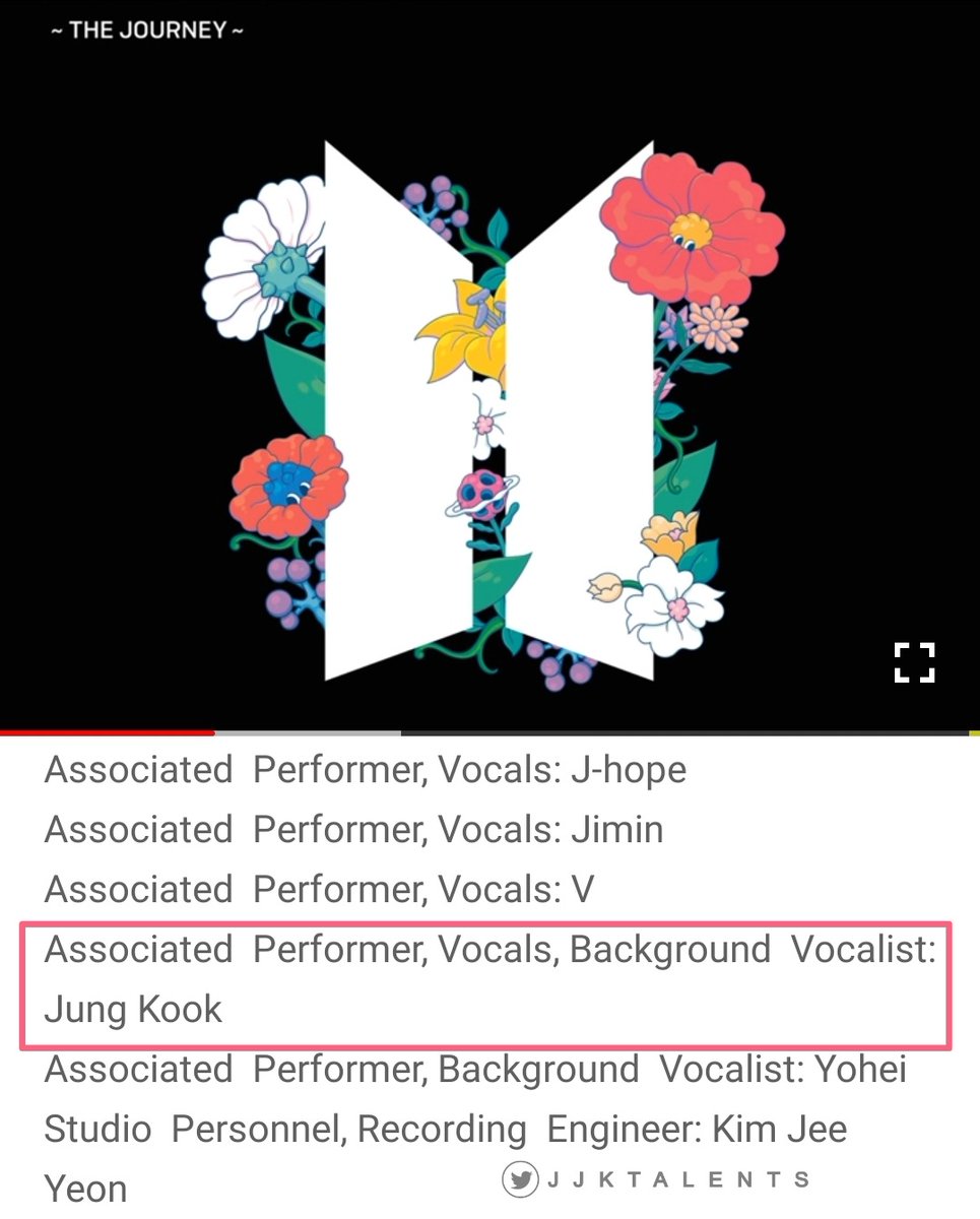 Jungkook's creditMap of the Soul: 7 ~The Journey~Background vocals:Stay GoldLyrics:Your eyes tellOUTRO: The Journey Composition:Your eyes tellOUTRO: The Journey #JUNGKOOK  #정국  @BTS_twt
