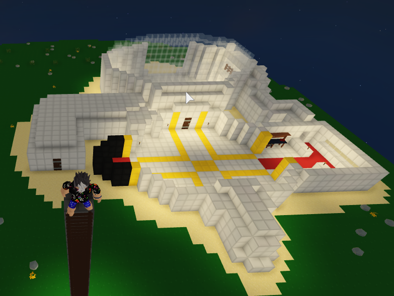 PHalluch's tweet photo. Didn't know what to build as my house, my nostalgia told me this. Took me 9 days of gathering mats and building it 😌
#skyblockroblox @playskyblox https://t.co/EugJ36tRaK