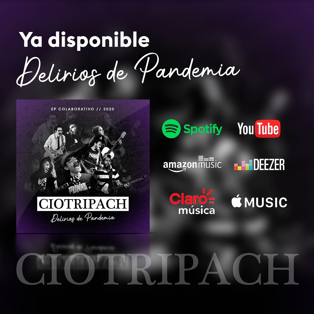 En todos lados "Delirios de Pandemia". EP colaborativo junto a <a href="/johnny_olas/">Johnny Olas</a> <a href="/Eskoriahumana/">Eskoria Humana</a> <a href="/A_FLOTErock/">A-FLOTE</a> <a href="/ACIDOMURIATIKO/">ACIDO MURIATIKO!</a> <a href="/larudejasha/">LA RUDE JASHA</a> #RockChileno #musicachilena #punkrock
