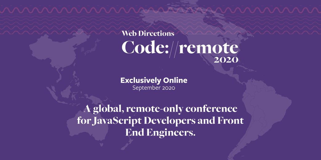 webconf_asia's tweet photo. Meet world-leading experts, across JS, CSS, HTML, browser APIs, performance and security @webdirections Code://remote. 4 half-day sessions in Sept from 9 AM –12:30 PM HKT.

https://t.co/aLDJG1QVfk friends will only pay $HK795 with code Webconfasia 💖
https://t.co/pjb3F95EvZ https://t.co/VzS0mMmn0p
