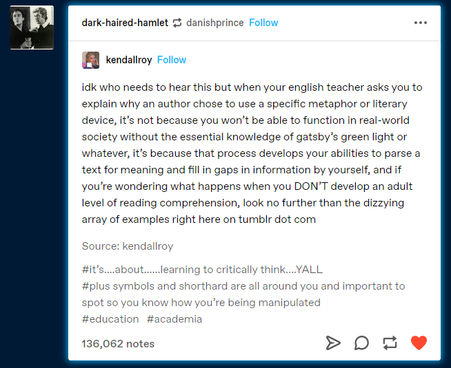 i love this post so much i swear tumblr user dark-haired-hamlet is the only person on that hellsite i trust