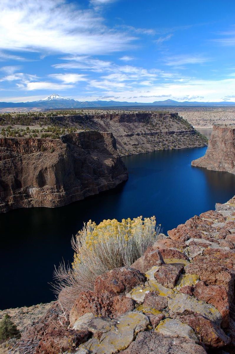 Gilbwaaa's tweet photo. @bertkreischer Lake Billy Chinook in the Cove Palisades goes off. Unlimited space out there and a lot of houseboat options. https://t.co/nlPNatPjNC