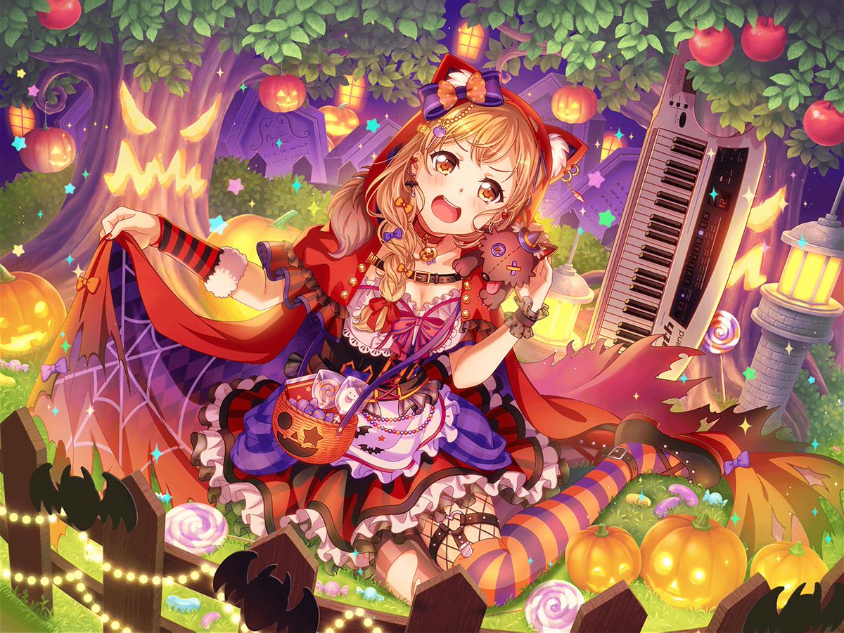 5) Arisa Ichigaya’s 4*, “Red Riding Hood in Front”Bandori counts bc I said so!!!! This card is everything I’ve ever wanted!!! Look at halloween popipa I’m sobbing also she looks SO CUTE AHH
