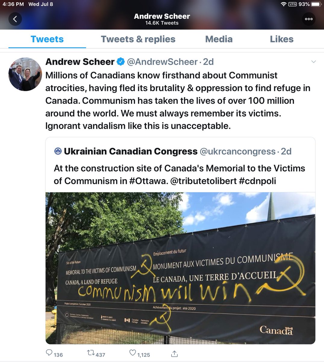 This is what has been amplified since the assassination attempt on Scheer’s account.