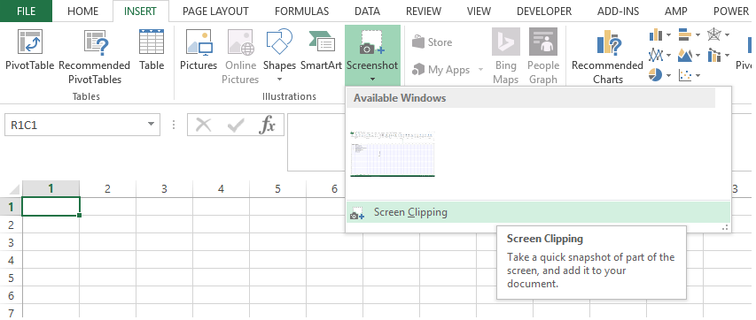 Easily insert a mini-screenshot into your spreadsheet with Excel's built-in "Screen Clipping" option under Insert -> Screenshot. #thursdaythoughts #exceltips #msexcel #follow