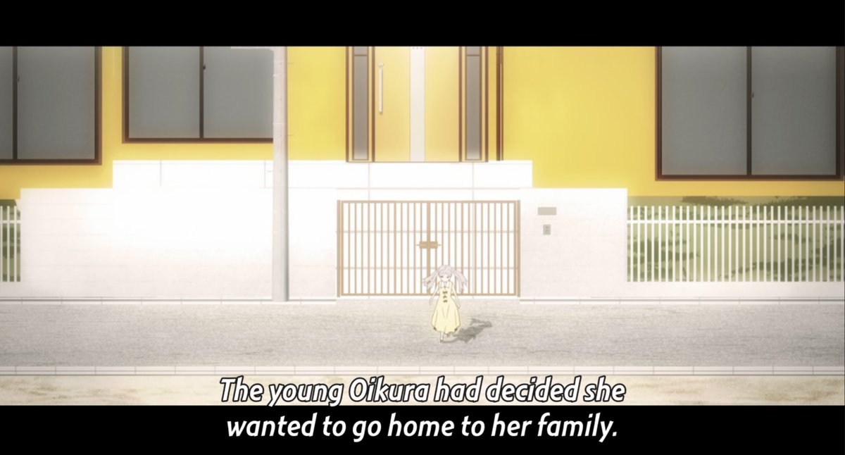 Victims of domestic violence often normalize their experience, in the sense they think that’s it’s nothing abnormal. It was only when she was exposed to the Koyomi household that she realized how ugly her experience was. The difference was excruciating, thus she ran away.