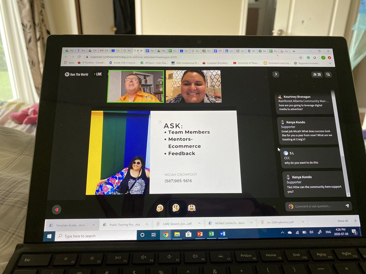 Our own Micah of @cawandcrow curios and. <a href="/CUEdmonton/">Concordia Edmonton</a> student just slayed her pitch <a href="/InnovationRodeo/">The Innovation Rodeo</a>. Very proud of you!