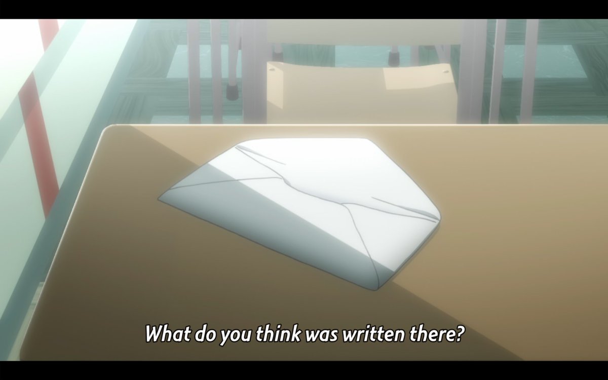 Something I found really neat was that Sodachi brought Koyomi to her using a riddle in a letter and said goodbye to him using a riddle in a letter as well. Incredibly poetic.