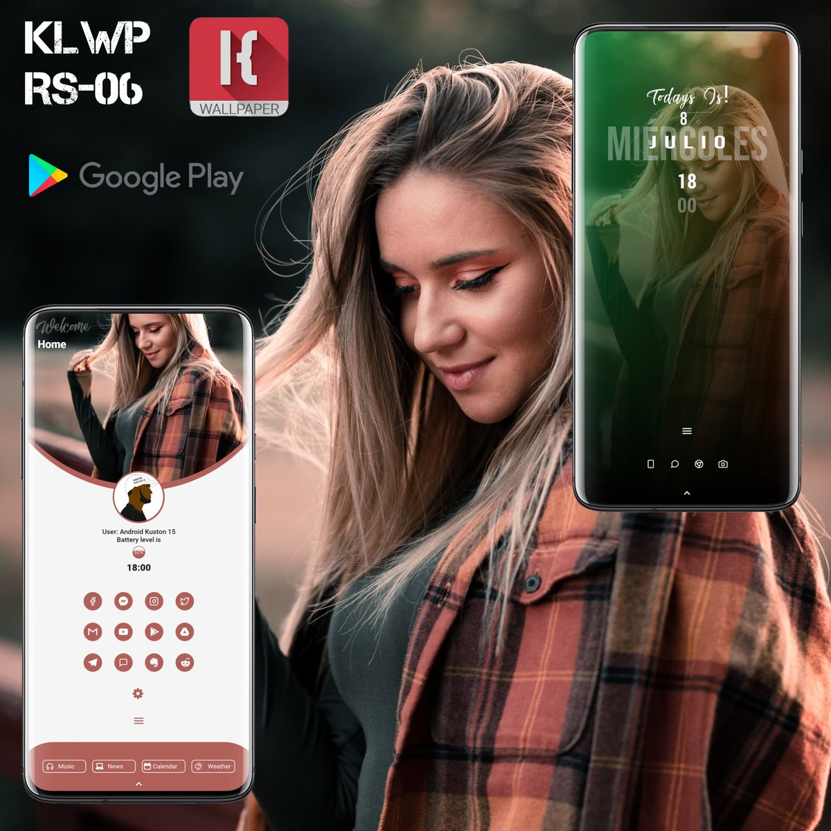 Android15Kustom's tweet image. ✔️Preset: KLWP RS-06
One Page
🔹Used:
🔘Nova Launcher
🔘Klwp

👉 Download:
play.google.com/store/apps/det…

🔹VIDEO:
youtu.be/6Hm8dFpvDl4

#klwp #kwgt #homescreen #homescreenandroid #ui #uidesing #Theme #kustom #novalauncher #personalizacion #personalizacionandroid