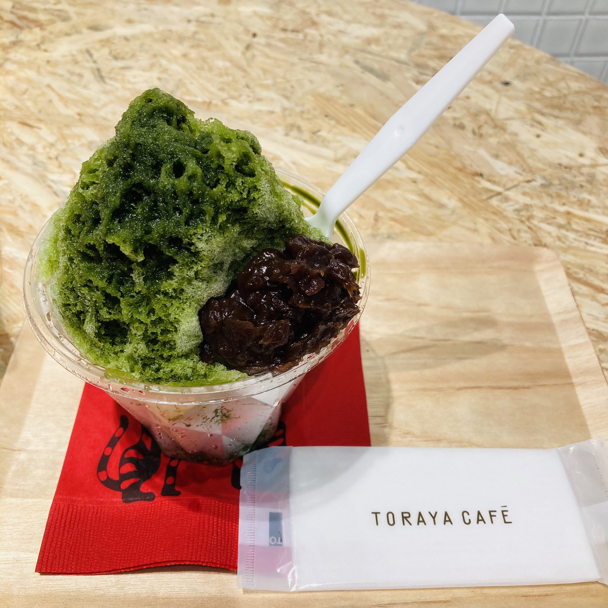 いちごがにがて Toraya Cafe 横浜 抹茶 771円 かき氷 氷 Shavedice 東京かき氷 デザート スイーツ おやつ 東京 Newoman Cial とらや 虎や Toraya カフェ 餡 とらやカフェ あんスタンド あんペースト 小倉 横浜 横浜駅 抹茶