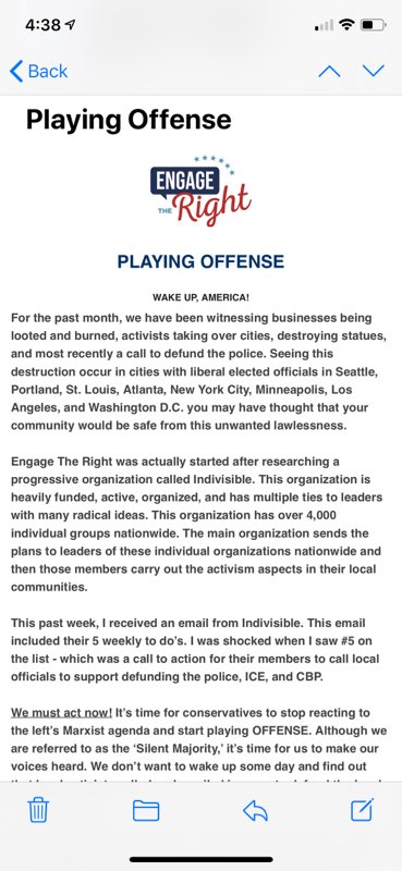 Do you support your police? Call your local elected officials (city council, mayor, etc. get on record) stop this madness!  @dbongino  @DanScavino  @TomFitton  @seanhannity Email from Engage The Right. We are trying hard to let you know what is happening behind your back.